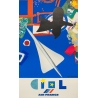Vintage travel poster - Roger Bezombes - 1981 - Ciel Air France - 39.4 by 24 inches