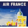 Affiche ancienne de voyage - Villemot - 1952 - Air France Côte d' Azur - 103 par 62 cm - 2