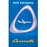 Affiche ancienne de voyage - Jean Colin - 1959 - Air France Caravelle - 99.5 par 62 cm