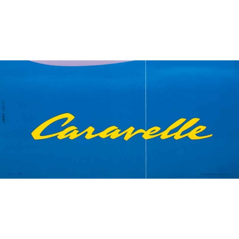 Affiche ancienne de voyage - Jean Colin - 1959 - Air France Caravelle - 99.5 par 62 cm - 3