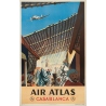 Vintage travel poster - Renluc - Circa 1950 - Air Atlas Casa Blanca - 40 by 25.2 inches