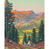 Vintage travel poster - Constant Duval - Circa 1920 - La Bourboule Auvergne Chemins de Fer d'Orléans - 41.1 by 29.5 inches - 2 Vintage travel poster - Constant Duval - Circa 1920 - La Bourboule Auvergne Chemins de Fer d'Orléans - 41.1 by 29.5 inches - 2