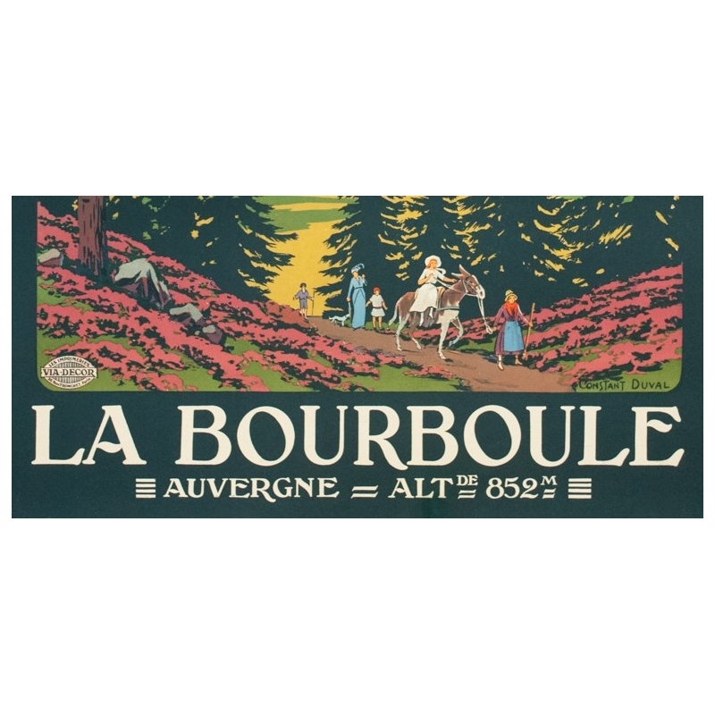 Vintage travel poster - Constant Duval - Circa 1920 - La Bourboule Auvergne Chemins de Fer d'Orléans - 41.1 by 29.5 inches - 3 Vintage travel poster - Constant Duval - Circa 1920 - La Bourboule Auvergne Chemins de Fer d'Orléans - 41.1 by 29.5 inches - 3