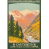Affiche ancienne de voyage - Constant Duval - Circa 1920 - Cauteret Pyrénées - 105 par 72 cm