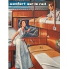 Affiche ancienne de voyage - Anonyme - Circa 1950 - Wagon Lits - 99 par 62 cm - 2