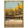 Vintage travel poster - Hallo - Circa 1920 - Beaune Hospices Bourgogne PLM - 42.3 by 30.7 inches