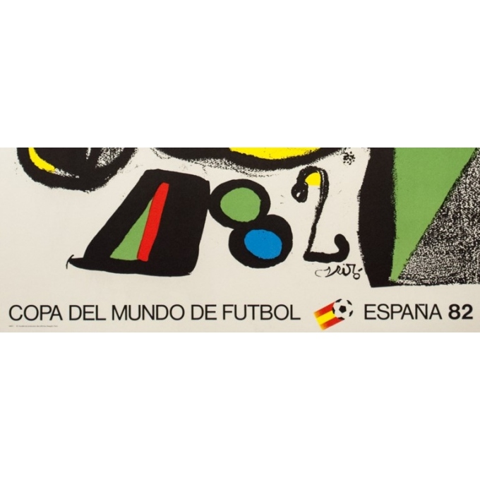 Vintage advertising poster - Miro - 1982 - Espana 1982 - Copa del Mundo de Futbol Spain - 40.2 by 23.6 inches - 3