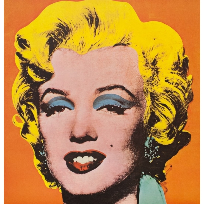 Affiche ancienne d'exposition - Andy Warhol - 1968 - Marylin Monroe Pop Art 1968 1969 - 84 par 63 cm - 2