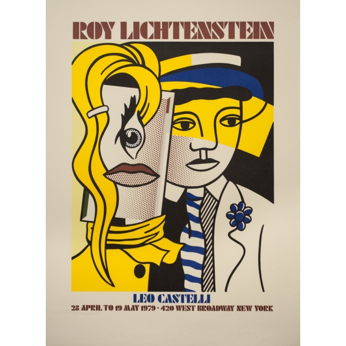 Affiche ancienne d'exposition - Roy Lichtenstein - 1979 - Roy Lichtenstein - 90 par 66 cm