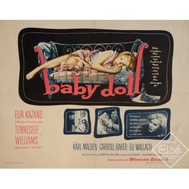 Affiche ancienne de cinéma - Baby Doll - 70 par 55.5 cm