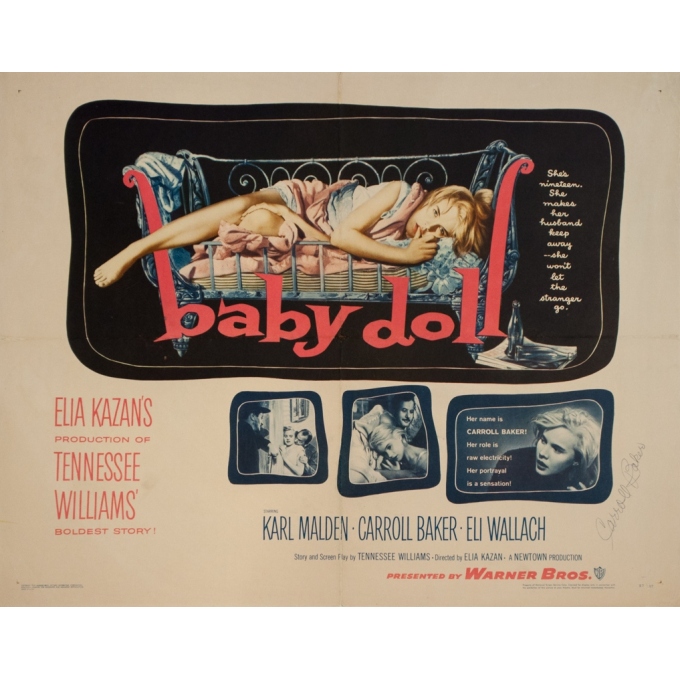 Affiche ancienne de cinéma - Baby Doll - 70 par 55.5 cm