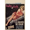 Affiche ancienne de cinéma - 1956 - Baby Doll La Poupee De Chair - 53 par 35.5 cm