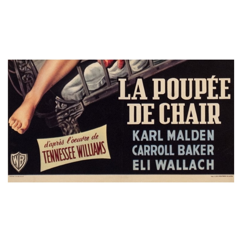 Original vintage movie poster - 1956 - Baby Doll La Poupee De Chair - 20.9 by 14 inches - 3