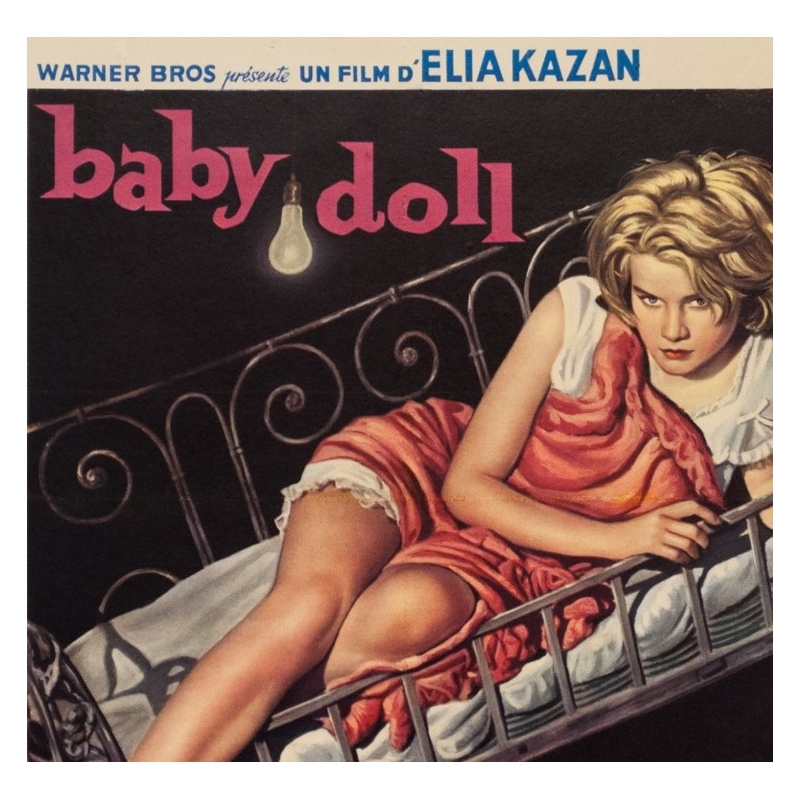 Original vintage movie poster - 1956 - Baby Doll La Poupee De Chair - 20.9 by 14 inches - 2