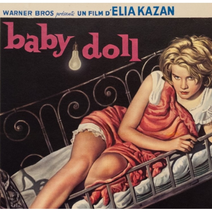 Original vintage movie poster - 1956 - Baby Doll La Poupee De Chair - 20.9 by 14 inches - 2