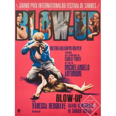 Affiche ancienne de cinéma - Georges Kerfyser - 1967 - Blow Up - 79 par 58 cm