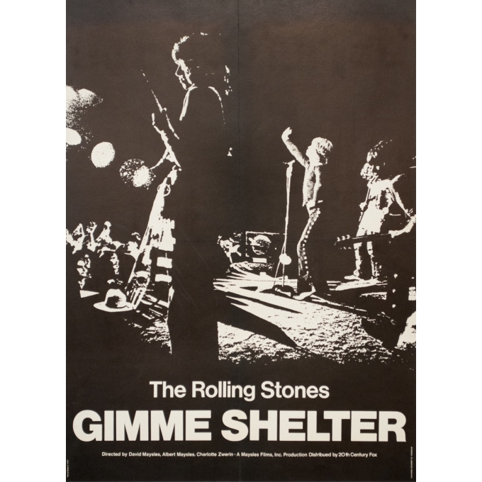 Affiche ancienne de cinéma - 1970 - Concert The Rolling Stones - 80 par 58 cm