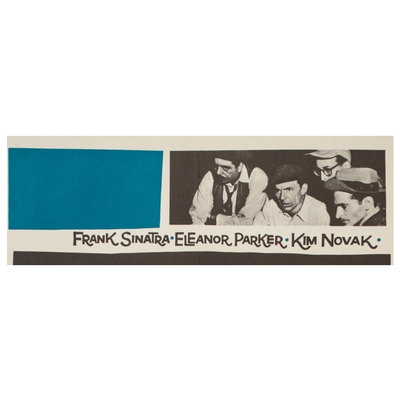 Affiche ancienne de cinéma - Saul Bass - Circa 1960 - L'Homme À La Main D'Or Allemagne - 84 par 60 cm - 2