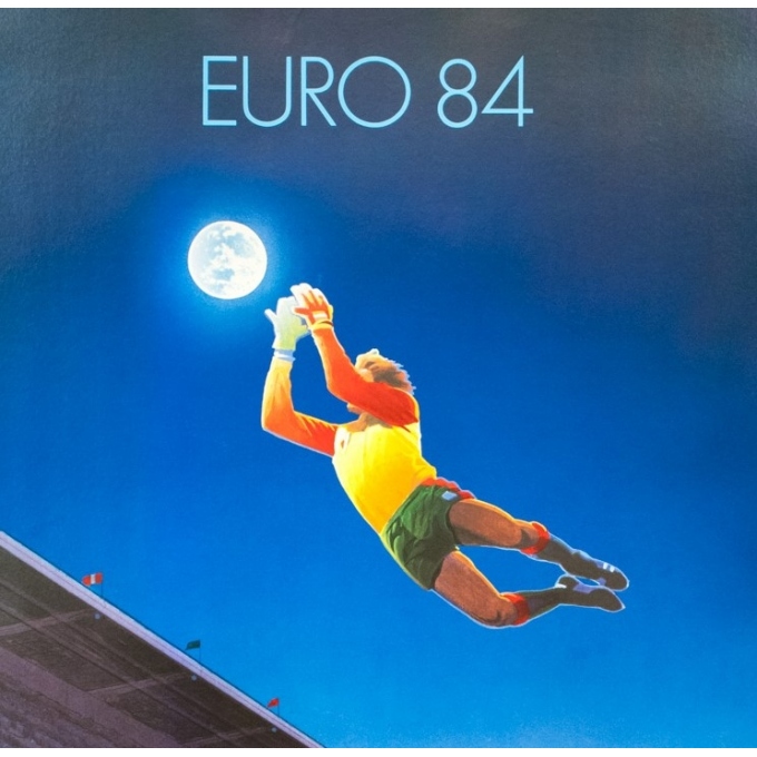 Affiche ancienne de sport - Michel Dubré - 1984 - Euro 84 Nantes - 85 par 60.5 cm - 2