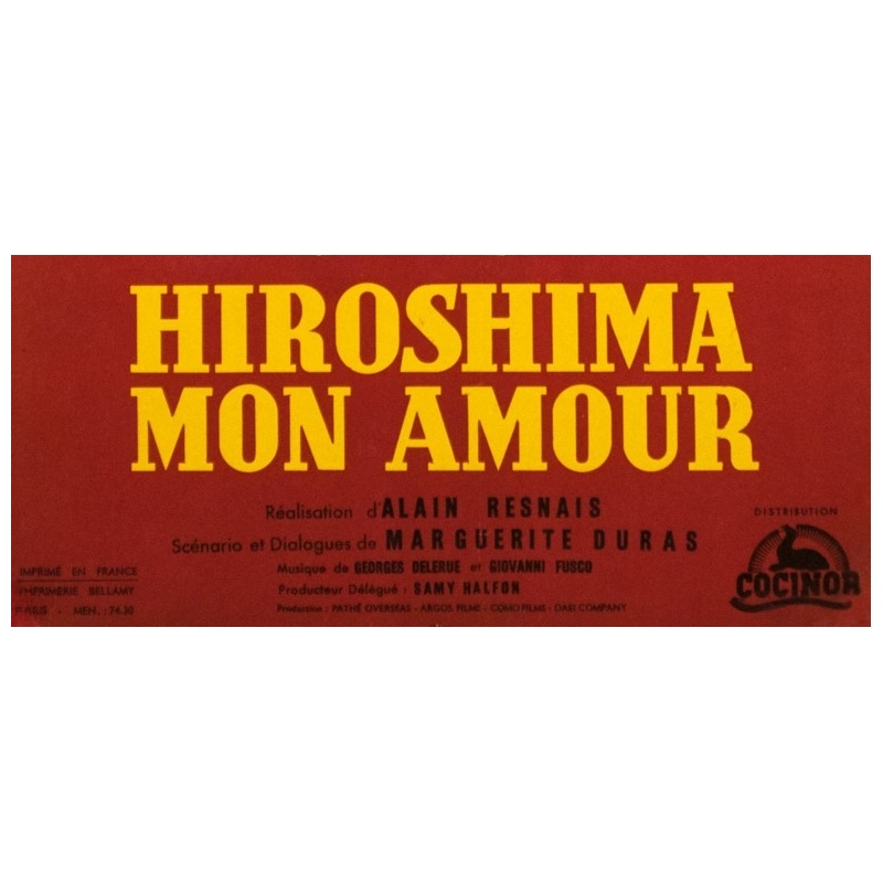 Original vintage movie poster - cbz - 1959 - Hiroshima Mon Amour - 23.6 by 15.4 inches - 3