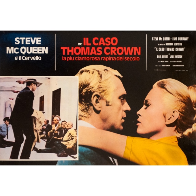 Affiche ancienne de cinéma - 1968 - Il Caso Thomas Crown L'Affaire Thomas Crown Italien - 65.5 par 45.5 cm