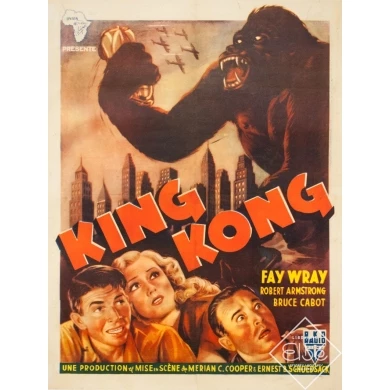 Affiche ancienne de cinéma - 1950 - King Kong Afrique Du Nord - 92 par 69 cm