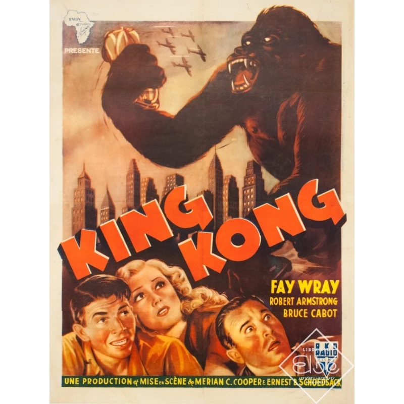 Original vintage movie poster - 1950 - King Kong Afrique Du Nord - 36.2 by 27.2 inches