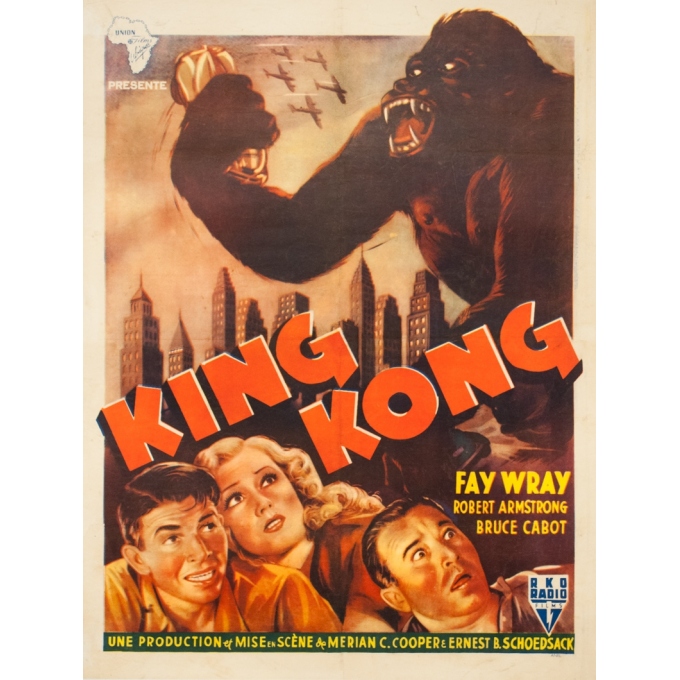 Affiche ancienne de cinéma - 1950 - King Kong Afrique Du Nord - 92 par 69 cm