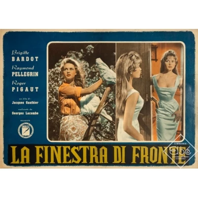 Affiche ancienne de cinéma - La Finestra Di Fronte Bardot Italien - 68.5 par 49 cm