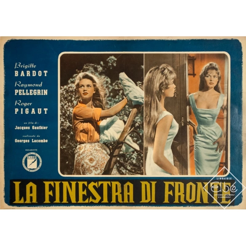 Affiche ancienne de cinéma - La Finestra Di Fronte Bardot Italien - 68.5 par 49 cm