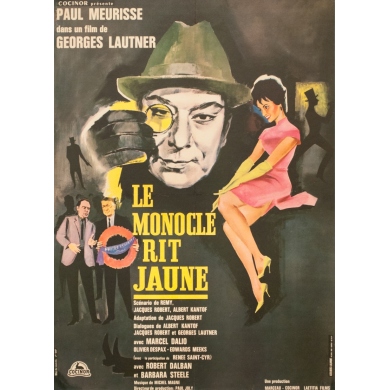 Affiche ancienne de cinéma - 1964 - Le Monocle Rit Jaune - 78 par 56 cm