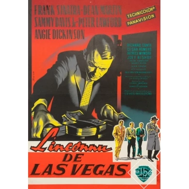 Affiche ancienne de cinéma - JM - 1960 - L'Inconnu De Las Vegas - 80 par 56 cm