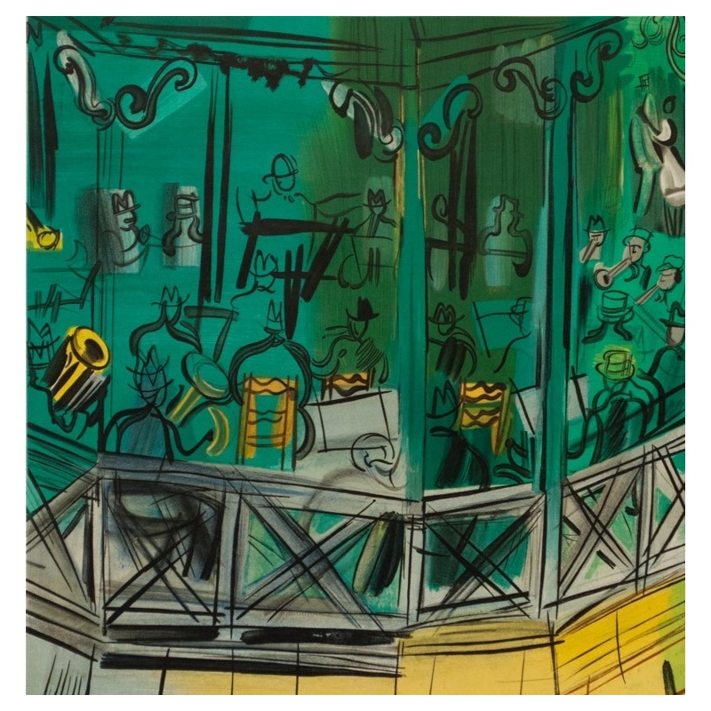 Affiche ancienne d'exposition - Raoul Dufy - 1953 - Exposition Galerie Louis Carré 1953 - 67 par 46 cm - 2