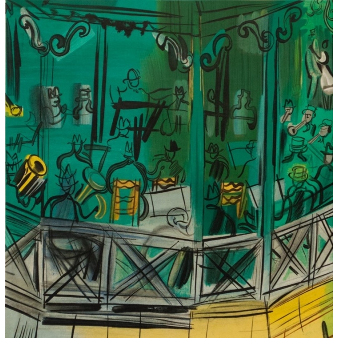 Affiche ancienne d'exposition - Raoul Dufy - 1953 - Exposition Galerie Louis Carré 1953 - 67 par 46 cm - 2