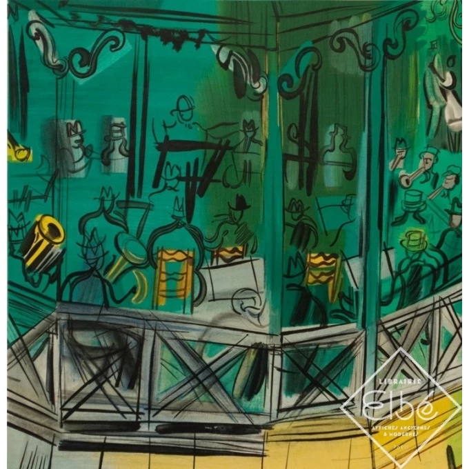 Affiche ancienne d'exposition - Raoul Dufy - 1953 - Exposition Galerie Louis Carré 1953 - 67 par 46 cm - 2