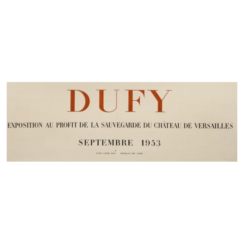 Affiche ancienne d'exposition - Raoul Dufy - 1953 - Exposition Galerie Louis Carré 1953 - 67 par 46 cm - 3