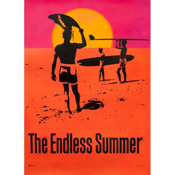 Original vintage movie poster - John Van Hamersveld - 1966 - The Endless Summer - 39.8 by 29.5 inches