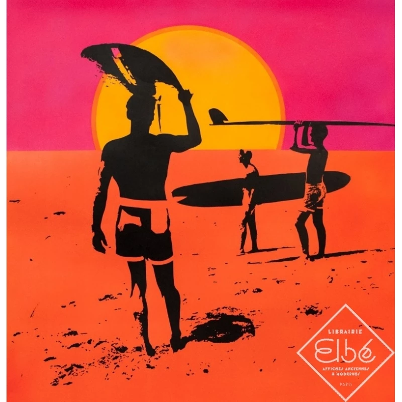 Original vintage movie poster - John Van Hamersveld - 1966 - The Endless Summer - 39.8 by 29.5 inches - 2