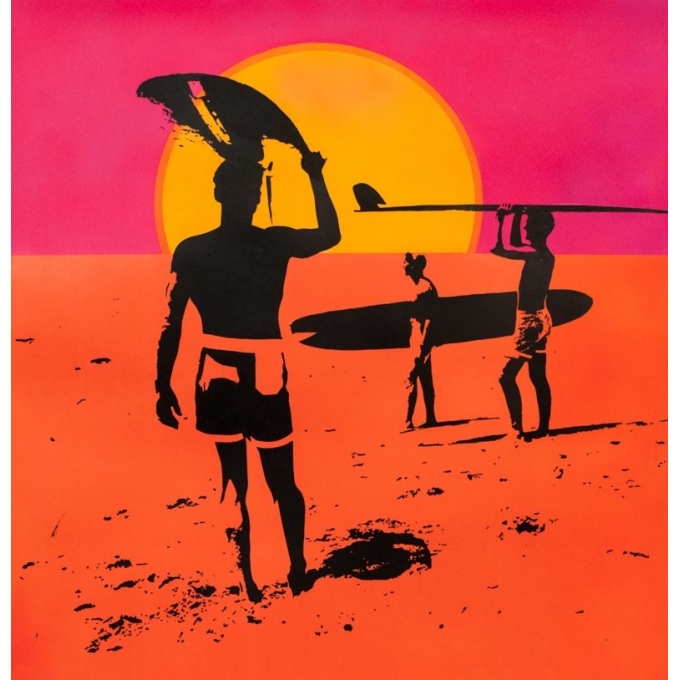 Affiche ancienne de cinéma - John Van Hamersveld - 1966 - The Endless Summer - 101 par 75 cm - 2