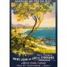 Affiche ancienne de voyage - Julien Lacaze - 1930 - Saint Jean De Luz Ciboure Côte Basque - 107 par 75.5 cm