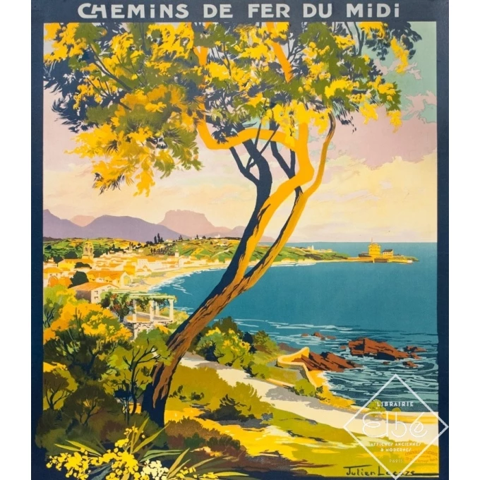 Affiche ancienne de voyage - Julien Lacaze - 1930 - Saint Jean De Luz Ciboure Côte Basque - 107 par 75.5 cm - 2