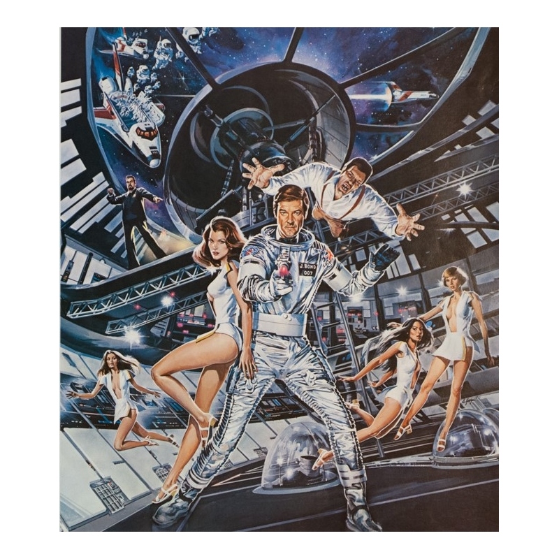 Affiche ancienne de cinéma - 1979 - Moonraker 007 James Bond - 66 par 51 cm - 2