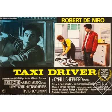 Original vintage movie poster - anonyme - 1976 - Film Taxi Driver Robert De Niro Italie - 25.8 by 18.1 inches