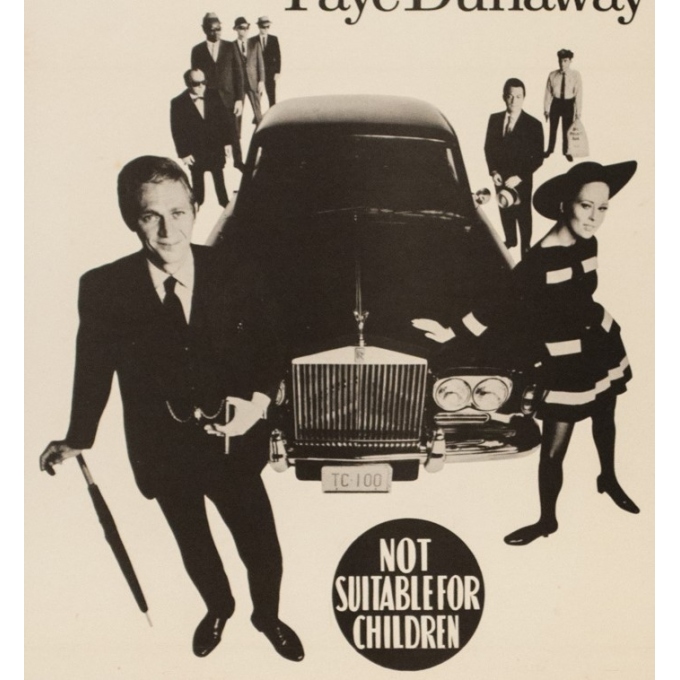 Affiche ancienne de cinéma - 1967 - The Thomas Crown Affair Australie - 76 par 33.5 cm - 3