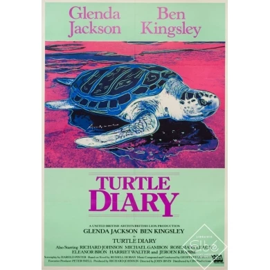 Original vintage movie poster - Andy Warhol - 1985 - Turtle Diary - 39.8 by 27.6 inches