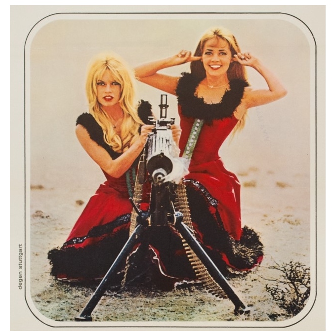 Affiche ancienne de cinéma - 1966 - Viva Maria Bardot Moreau allemande - 60 par 84 cm - 3