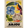 Vintage exhibition poster - Jean Mercier - 1953 - 25eme Foire Exposition D'Anjou - 30.7 by 46.5 inches