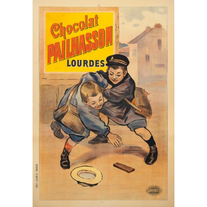 Affiche ancienne de publicité - 1920 - Chocolat Pailhasson - 113 par 78 cm