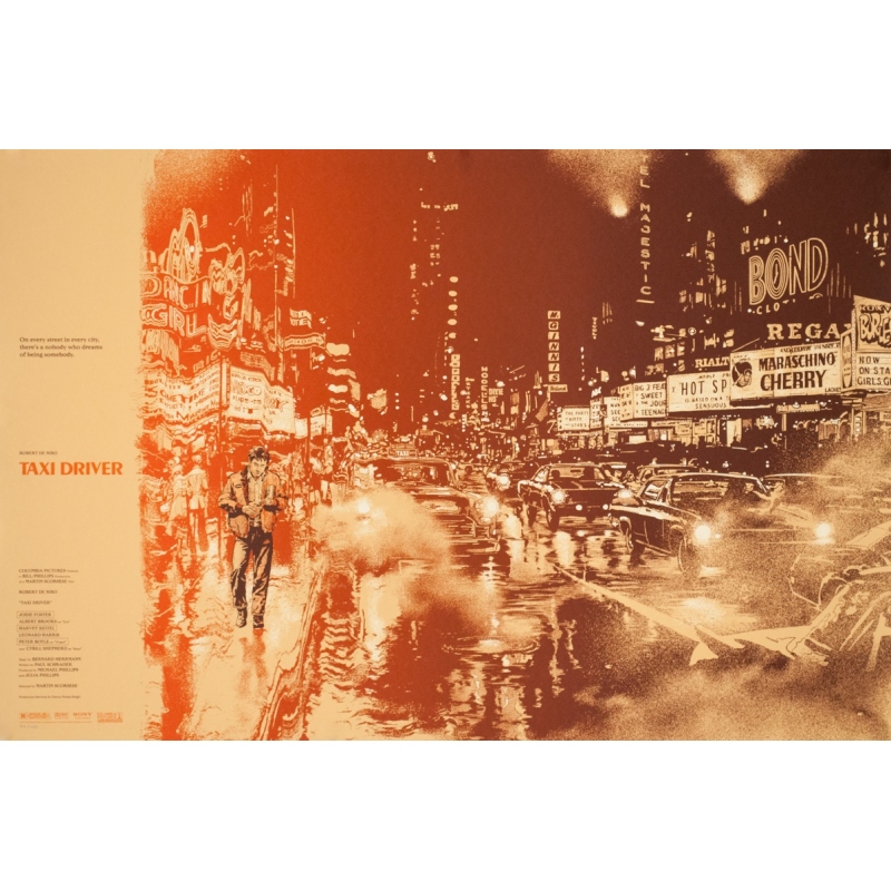 Silkscreen poster - Martin Ansin - 2013 - Taxi Driver N°83 - 35.8 by 24 inches