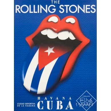 Affiche sérigraphiée originale - 2016 - The Rolling Stones Havana Cuba La Havane 2016 - 61 par 46 cm